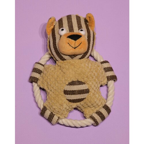 Мягкая веревочная игрушка для собак медведь от магазина Лаки Локи / здоровые десна / довольный питомец