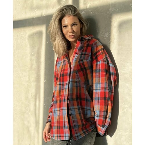 Рубашка CHILICHOICE, размер M-L-XL, красный, голубой