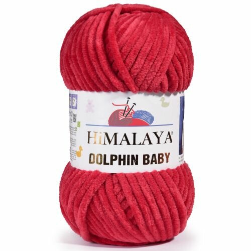 Пряжа плюшевая HiMALAYA DOLPHIN BABY (Гималаи Долфин Беби) HDB80352 - томленый красный