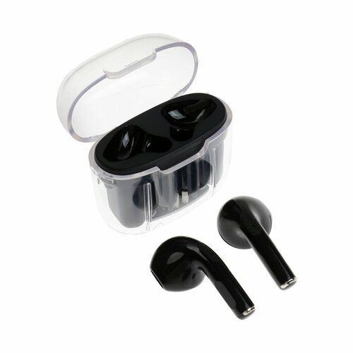 Наушники беспроводные Pro13 TWS вкладыши BT 50 30180 мАч прозрачные чёрные 113800₽