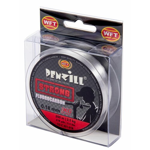 фото Леска флюорокарбоновая wft penzill fluorocarbon strong 200 м 0.18 мм 2.5 кг