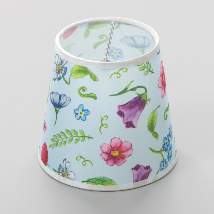 фото BayerLux Абажур универсальный "Мелкие цветы" прищепка14х14х13см