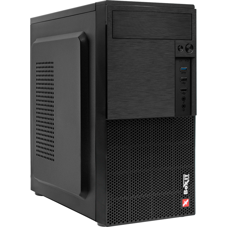 Корпус BoxIT 3017BB Midi-Tower, 450 Вт, черный