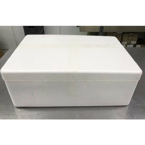 Термокороб из пенопласта, 2 сорт, 58/43/24 см, толщина 3 см, герметичный