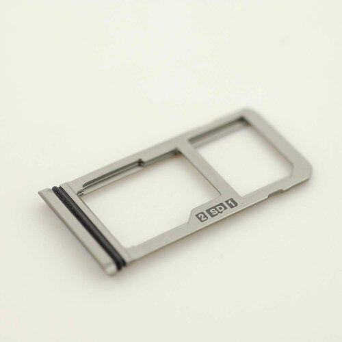 Слот SIM+microSD-карты для Nokia 8 (TA-1004) серебристый, оригинал