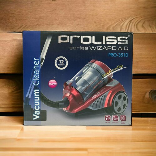 Пылесос Proliss с контейнером для сбора пыли мощностью 3000Вт красного цвета 870000₽
