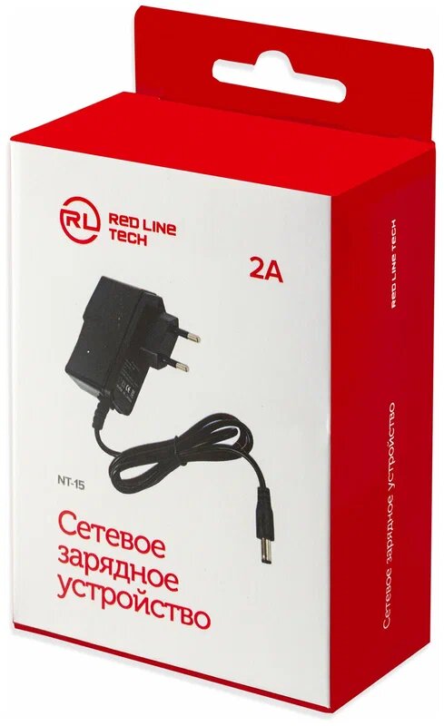 Блок питания RED LINE NT-15, выходное напряжение 6 В, ток 2 А, черный