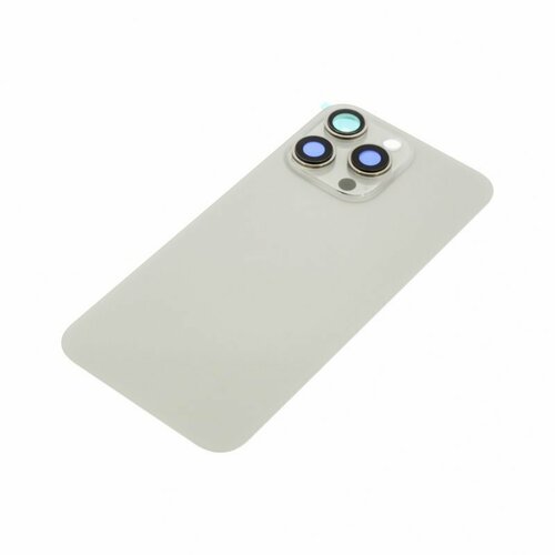 Задняя крышка для Apple iPhone 15 Pro Max (с широким отверстием) серый, AAA корпус для apple iphone 12 pro серый aaa