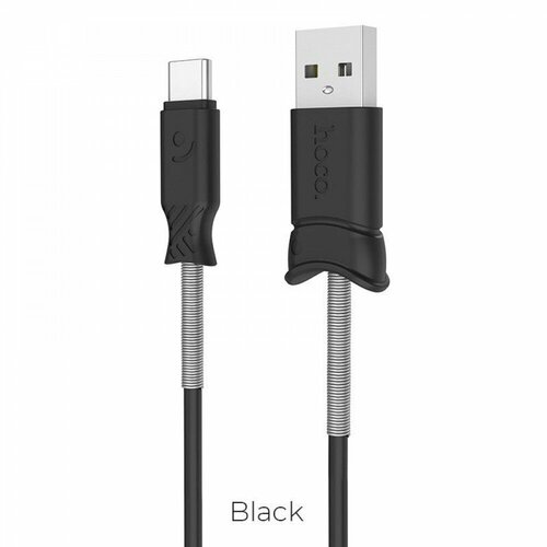 Кабель USB Hoco X24 Pisces Type-C, 1м, черный usb кабель зарядка type c hoco x24 pisces 3a 1м силиконовый чёрный