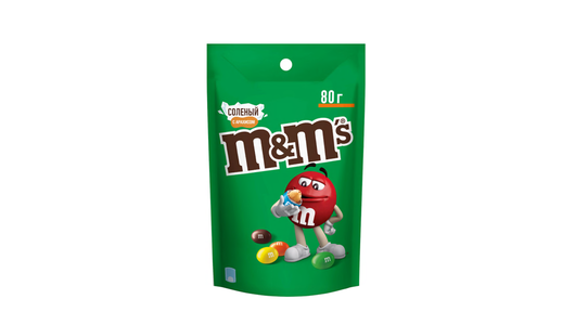 Конфеты M&M's драже с арахисом, солью и молочным шоколадом, 80г