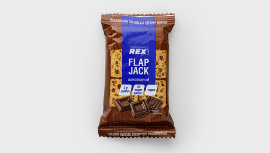 Печенье овсяное ProteinRex Flap Jack "Шоколадное" протеиновое, 60гр - фото №9