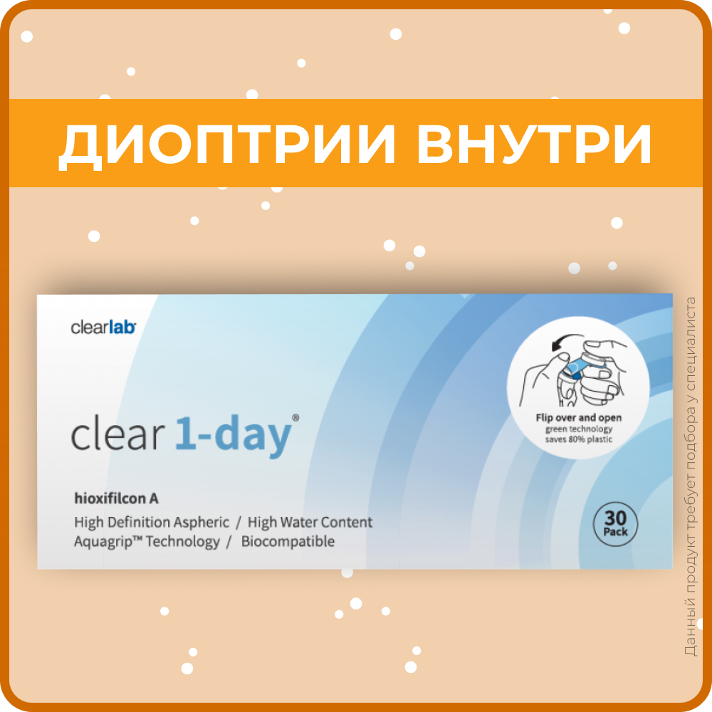 Clearlab Clear 1-day (30 линз) SPH -1.25 BC 8.7