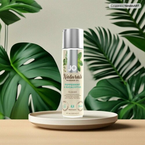 Массажное масло с ароматом перечной мяты и эвкалипта - 120 мл.