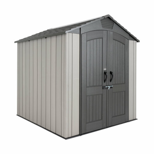 пластиковый сарай lifetime 7x4 5 фута Сарай LifeTime WoodLook 60363 7 x 7 ft. Outdoor Storage Shed (2,14 x 2,14 м.)