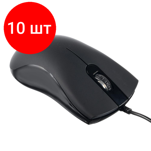 Комплект 10 штук Мышь компьютерная Oklick 115S чкр оптичес 1200dpi USB для ноутбука 2but 462200₽