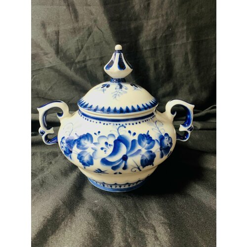 Фарфоровая сахарница Гжель (