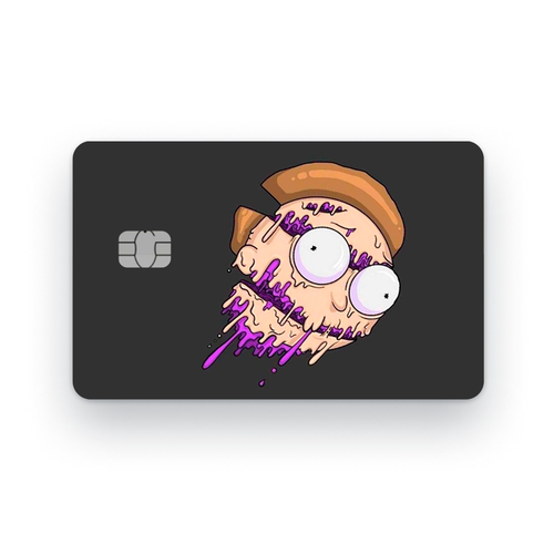 Наклейка на банковскую карту, стикер на карту, маленький чип, мемы, приколы, комиксы, стильная наклейка Рик и Морти №42