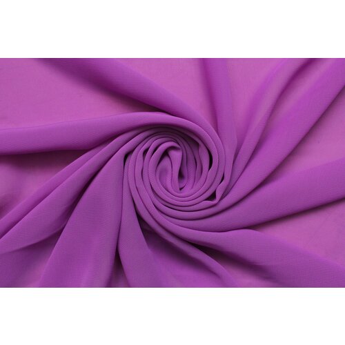 Ткань Шифон пурпурно-сиреневый, ш146см, 0,5 м ткань шифон алый ш146см 0 5 м