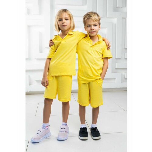 Комплект одежды Miko Yumi, размер 110, желтый костюм спортивный miko yumi размер 110 желтый
