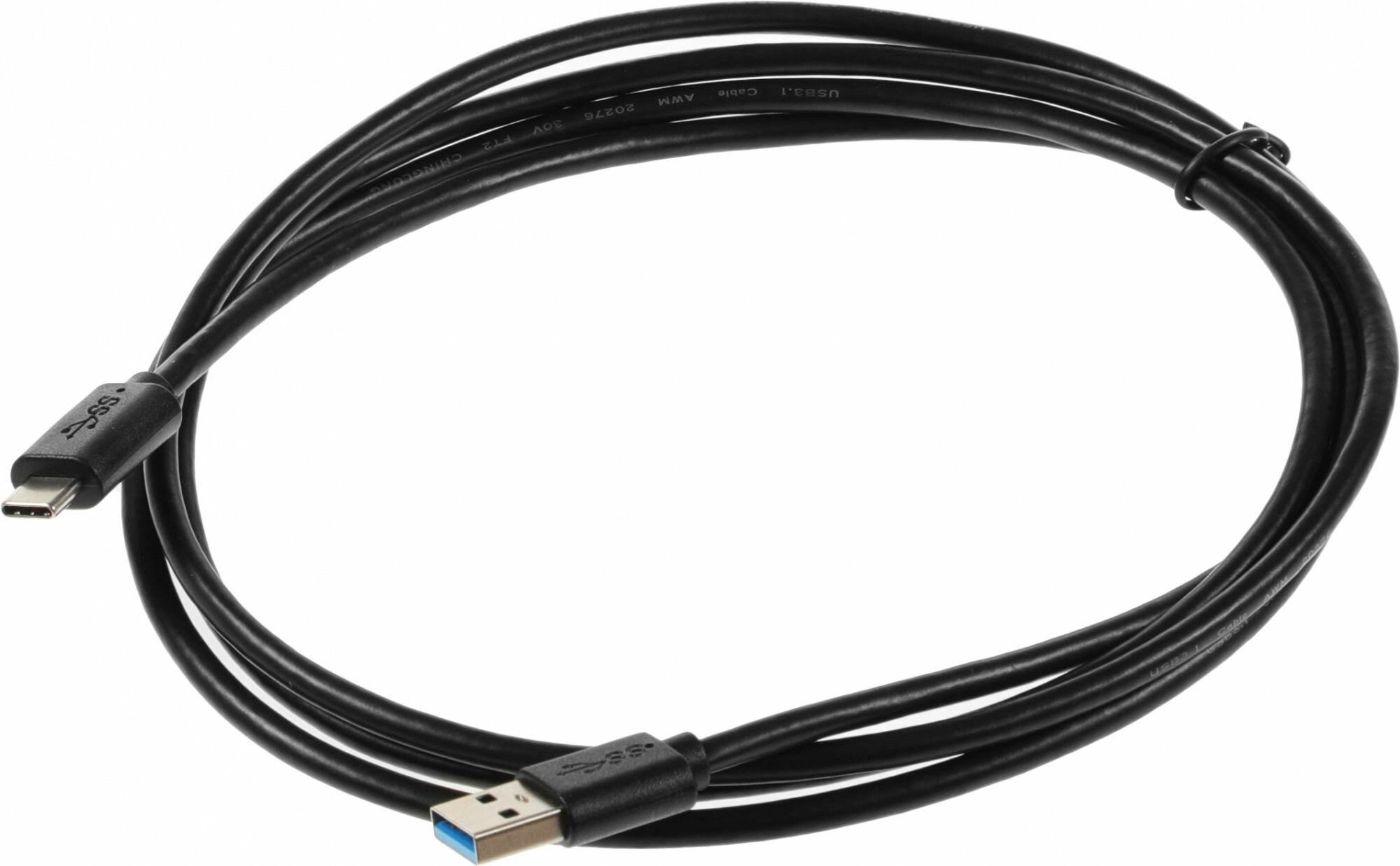 Кабель BURO USB 3.0 A(m), USB Type-C (m), 1.8м, черный [bhp usb-tpc-1.8] - фото №2