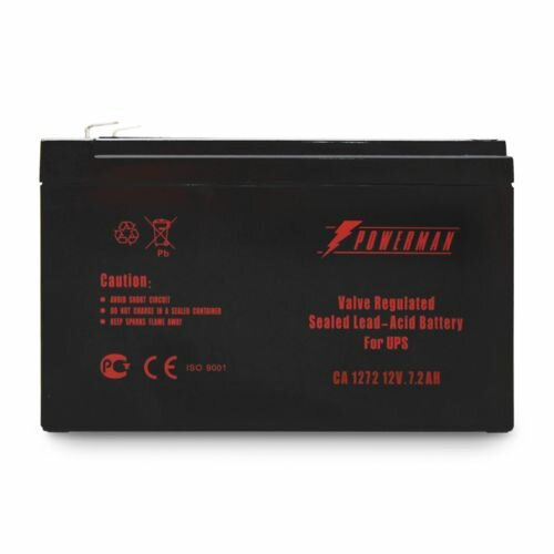 Аккумуляторная батарея POWERMAN Battery CA1272 12V/7.2AH, официальная гарантия — фото 1