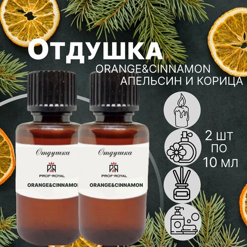Prof-Royal отдушка парфюмерная Orange and cinnamon для духов, свечей, мыла и диффузоров, 2 шт по 10 мл