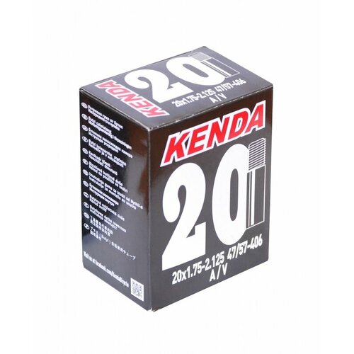 Камера Kenda, 20x1.75-2.125, 32мм, Schrader kenda камера 8 авто ниппель изогнутый