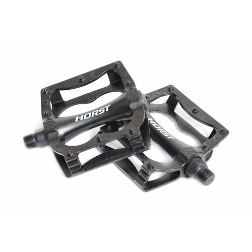 фото Педали алюм. h315 широкие литые с шипами. 92*98*16мм, 360 г черные horst