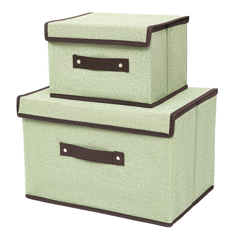Короб для хранения вещей 36x23x24, зеленый - фотография № 1