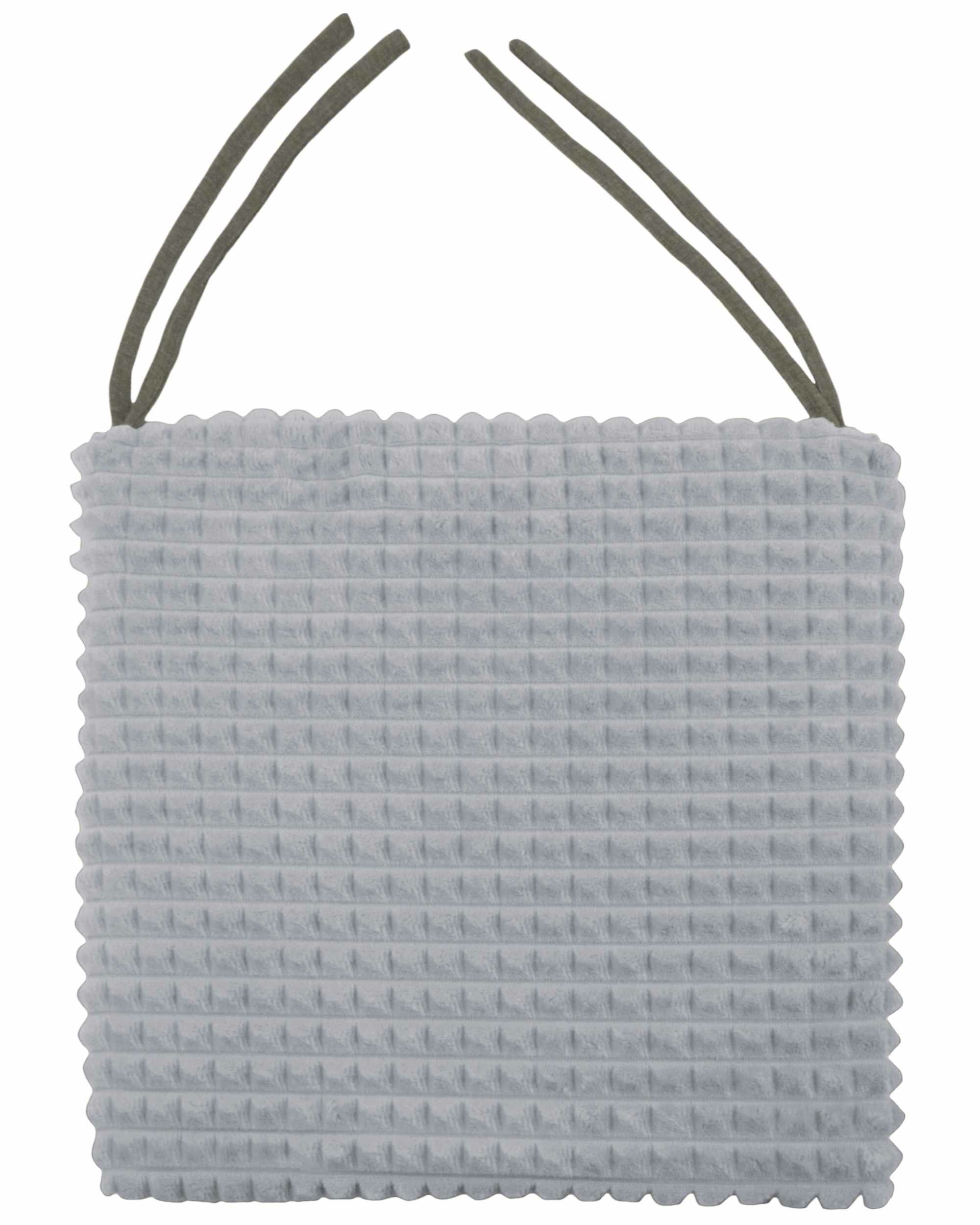 Галета для стула Плюш 40х40 см серая