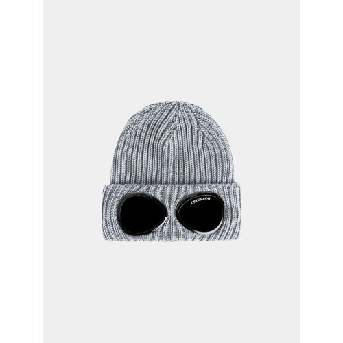фото Шапка-бини c.p. company extra fine merino wool goggle для мужчин, размер onesize, серый