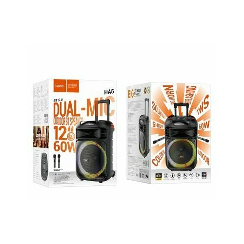 Колонка Hoco HA5 Winner wireless dual-mic outdoor BT speaker - Черный