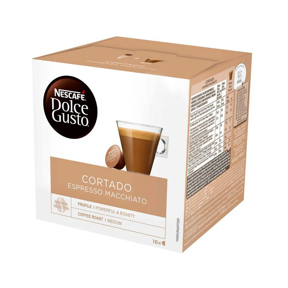 Кофе в капсулах Nescafe Dolce Gusto Cortado Espresso Macchiato 16 капсул, 1уп.