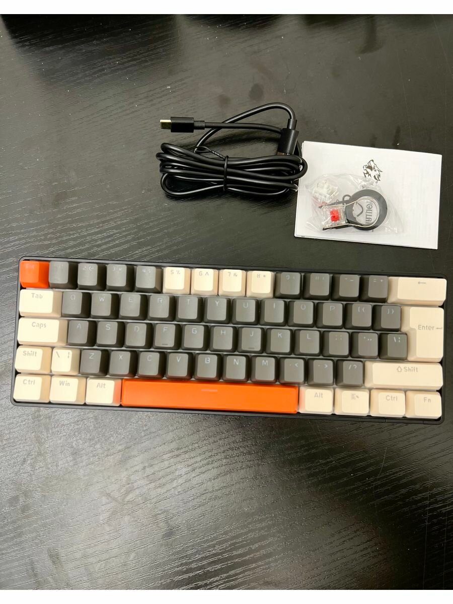 PANTEON T3 PRO BS HS RGB Grey-Ivory (35) Механическая клавиатура ( Jixian Black 61 кл HotSwap USB)