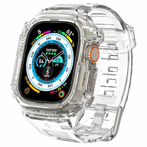 Чехол SPIGEN для Apple Watch Ultra (49 mm) - Rugged Armor Pro - Прозрачный - ACS05461 чехол для часов apple watch 38mm spigen rugged armor case sgp11486 белый