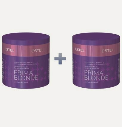 Изображение товара Набор ESTEL Prima Blonde Серебристая маска 2 шт. для холодных оттенков блонд, 300 мл. х 2