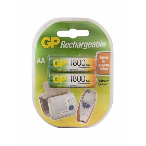 Аккумулятор Rechargeable AA 1800 мА/ч 180AAHC/R6 2 шт батарейки gp перезаряжаемые аккумуляторы 230aahc aa емкость 2200 мач 2 шт в клемшеле