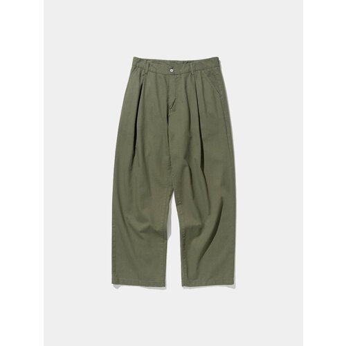 мужские брюки gramicci wool blend tuck tapered серый размер m Брюки Uniform Bridge One Tuck Wool, размер M, зеленый