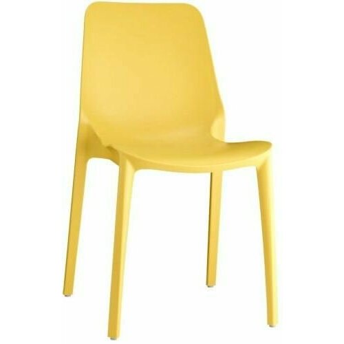 Стул пластиковый ReeHouse Ginevra Желтый пластиковый стул для кухни scab design ginevra желтый