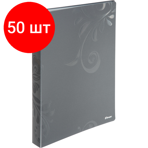 Комплект 50 штук, Папка файловая 40файлов А4Комус русская серия Mountain сер 900мкм внут карм