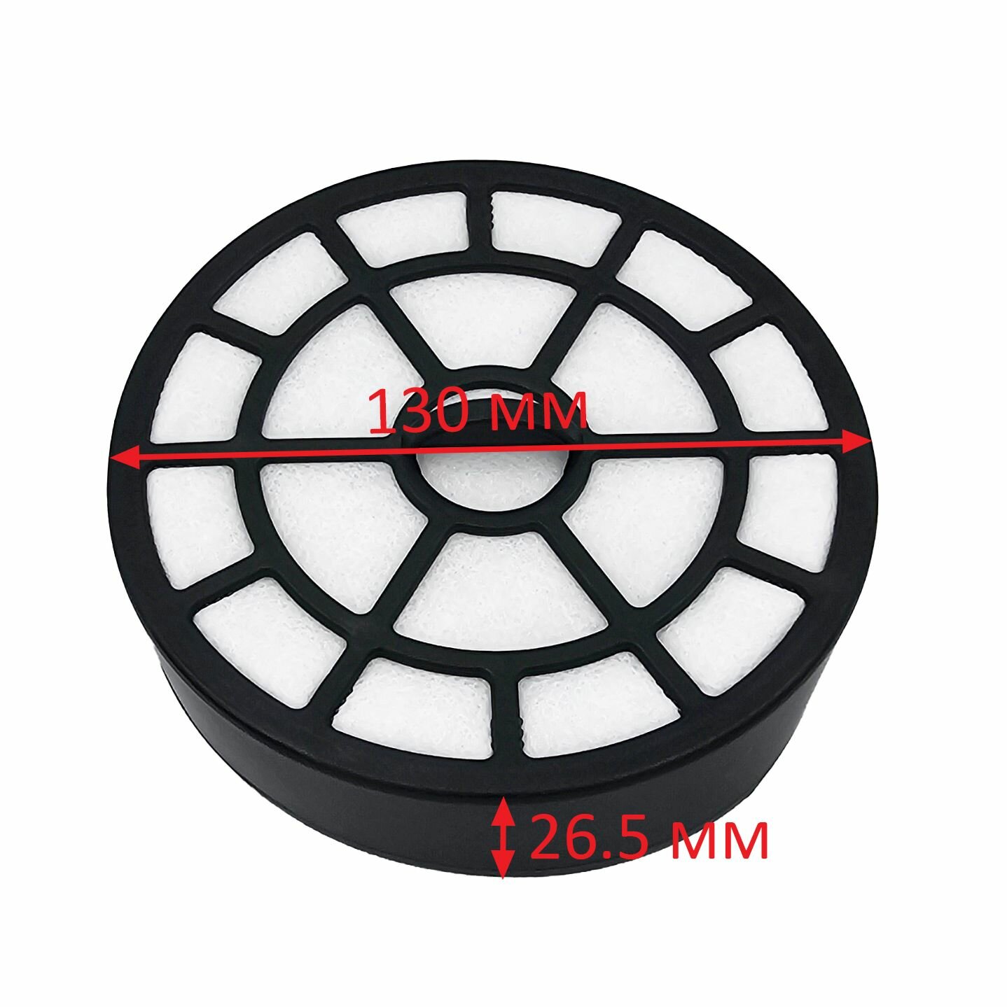 фото Фильтр в сборе для пылесоса универсальный 130 мм UN517