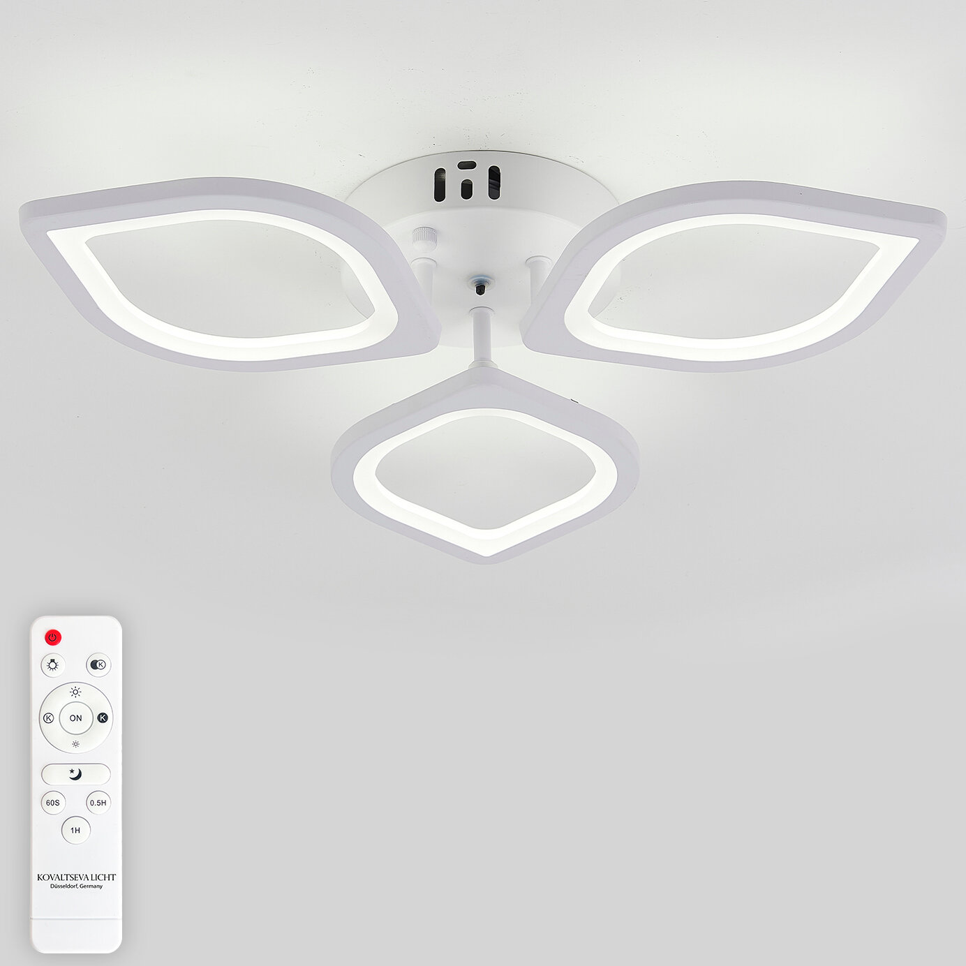 фото Светодиодный светильник люстра SIMPLY с пультом ДУ 60W, белый, LED