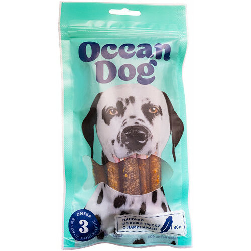 Океандог 40455 Лакомство для собак Треска с морской капустой 40г запасной блок для унитазов kloger с гелевой вставкой морской 40г