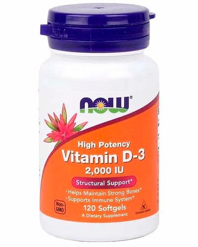 NOW Vitamin D-3 2000 ME 120 капс (NOW)