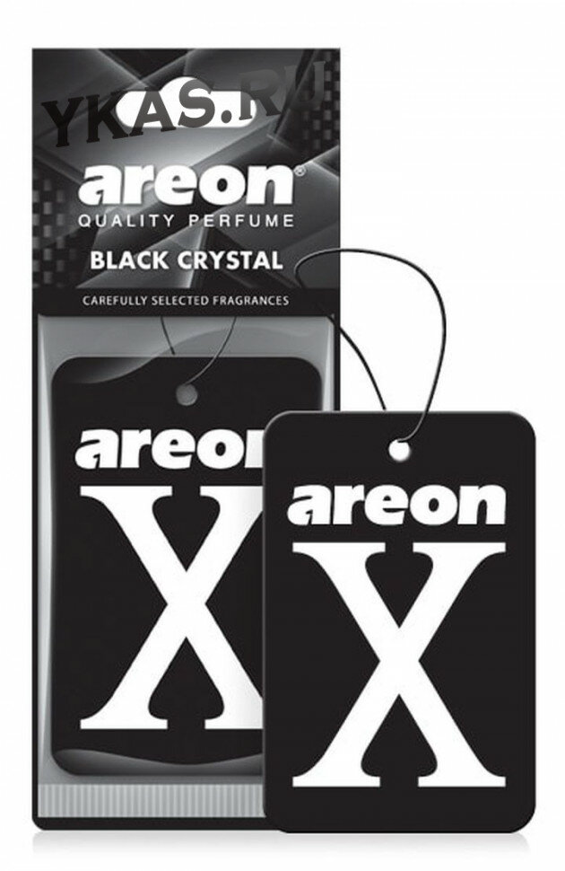 Ароматизатор на зеркало Areon Refreshment X Version Black Crystal черный кристалл