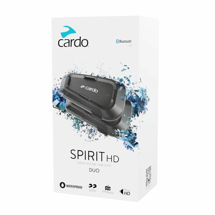 Мотогарнитура Cardo SPIRIT HD DUO мотоциклетная гарнитура (2 комплекта) для шлема