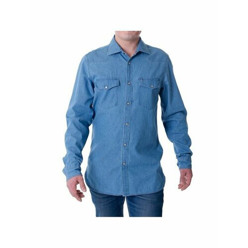 рубашка frizmworks checked string half shirt размер m оранжевый Рубашка TOMMY HILFIGER, размер L [producenta.mirakl], синий