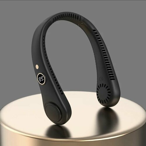 Беспроводной вентилятор на шею с дисплеем черный 169900₽