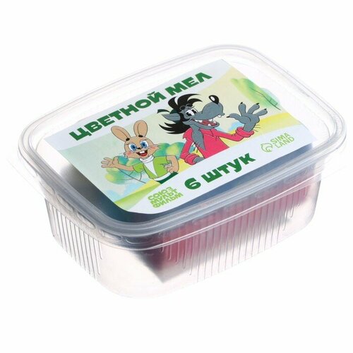 Набор цветных мелков Ну Погоди 6 цветов 2 штуки 347₽