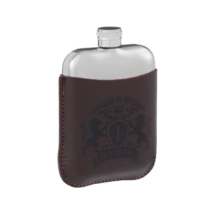 Фляжка для алкоголя и воды из нержавеющей стали, чехол, подарочная, армейская, 180 мл, 6 oz